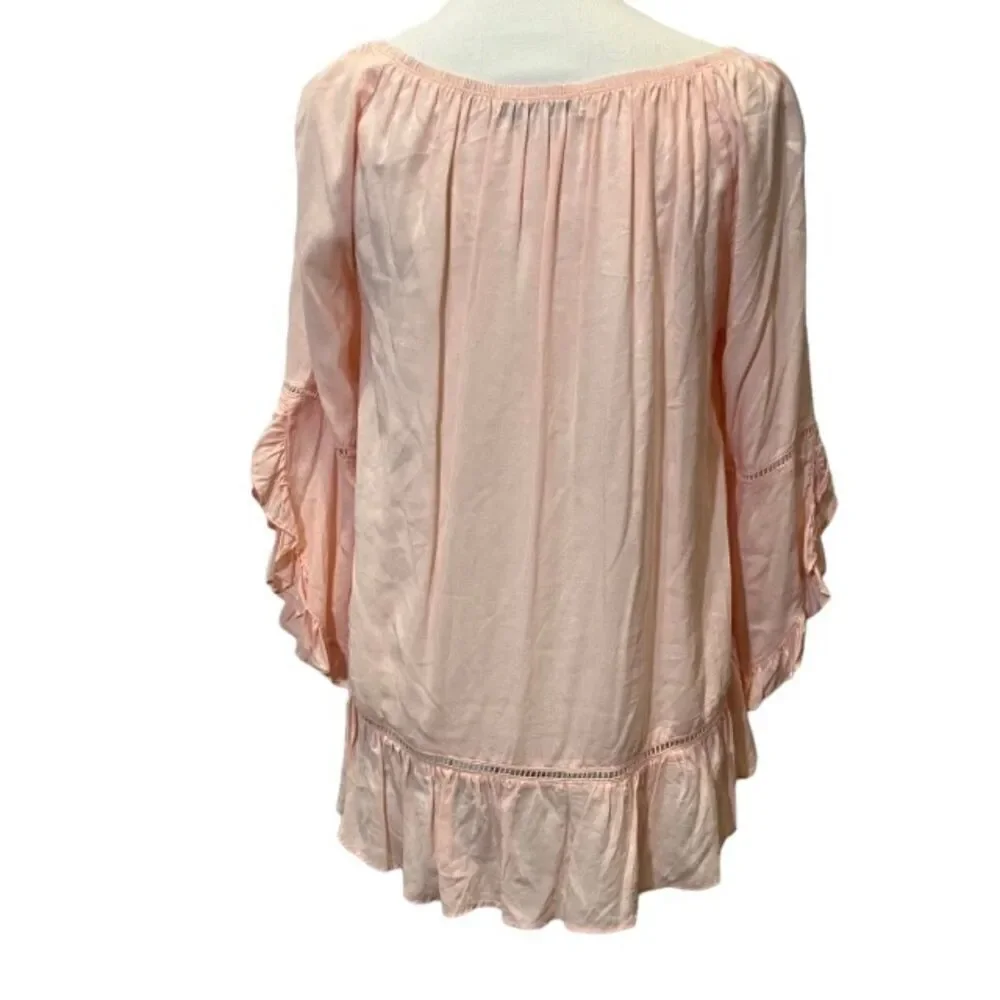Fever Blush Tunic with Lace Accents - Picture 2 of 10